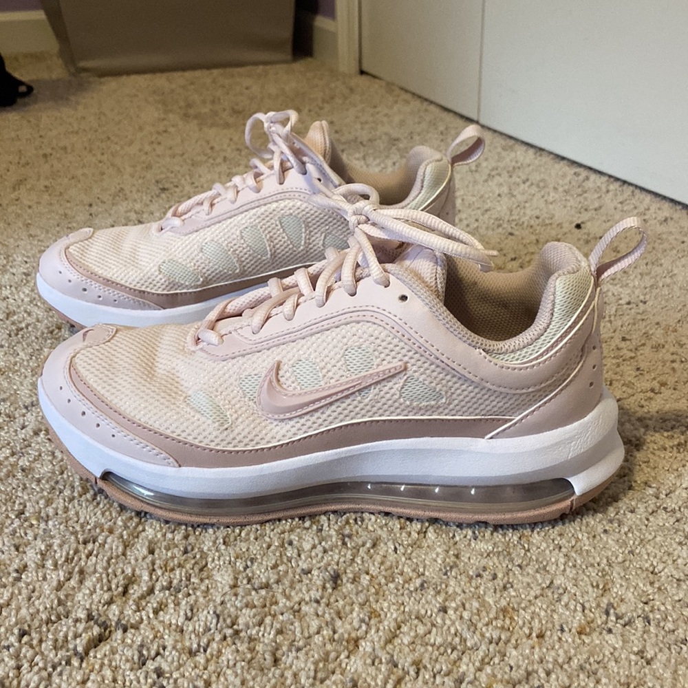 Pastel pink Nike air max shoes